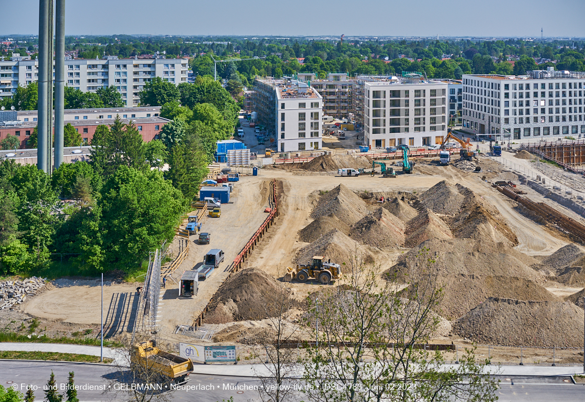 02.06.2023 - aktuelle Fotos von der Baustelle Alexisquartier in Neuperlach in München